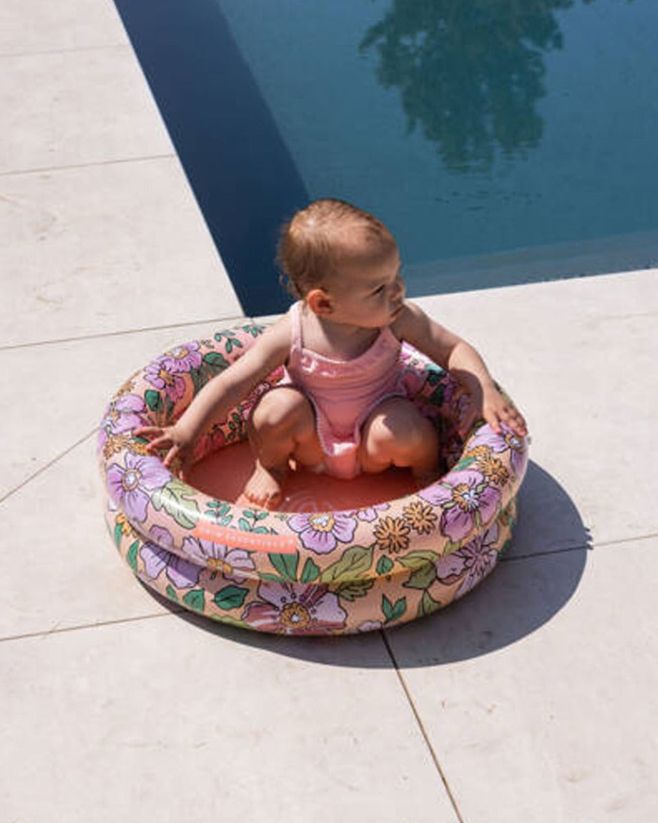 Swim Essentials Pink Blossom Printed Baby Pool 60cm 2 Rings