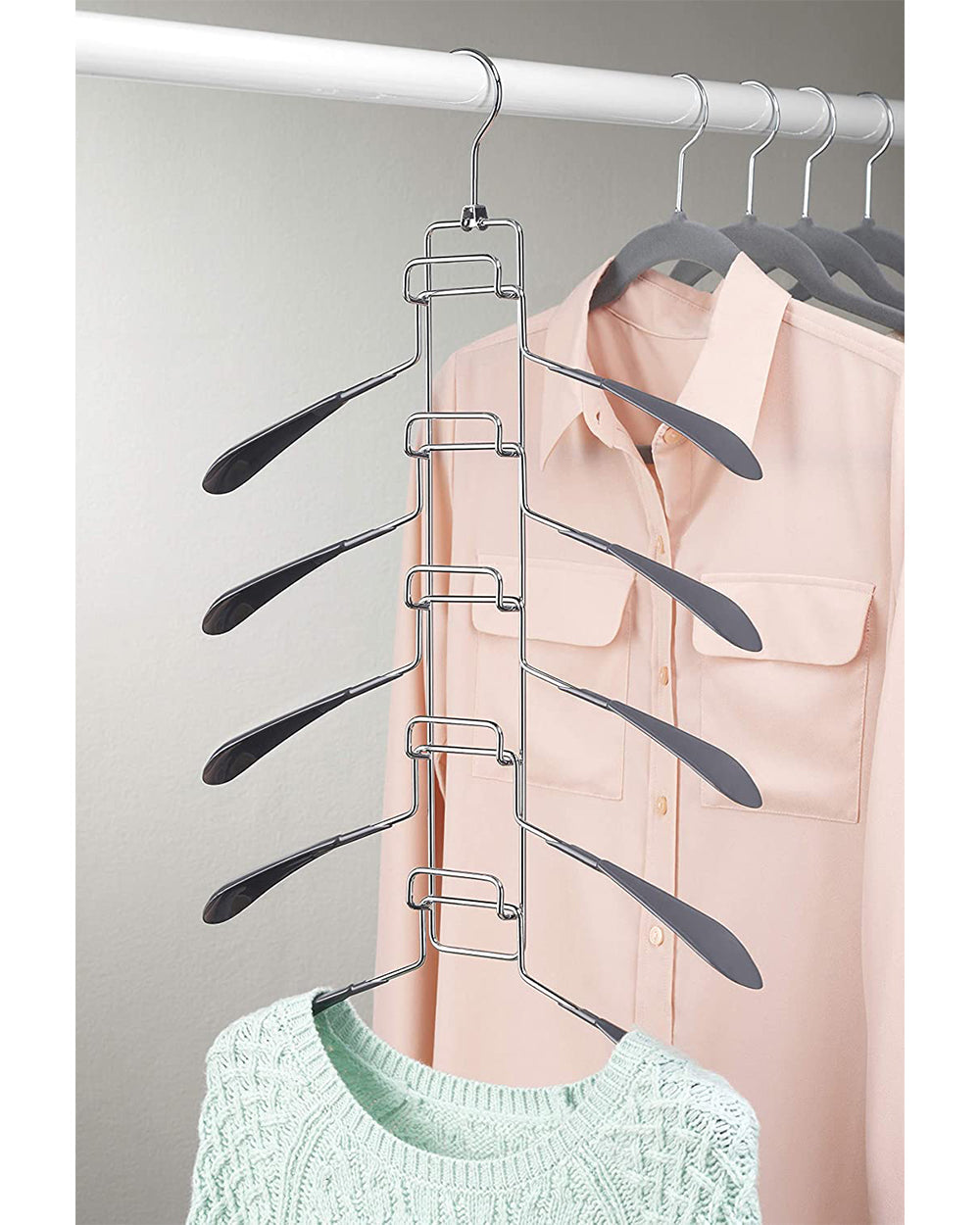 Whitmor Spacemaker 5 Tier Shirt Hanger