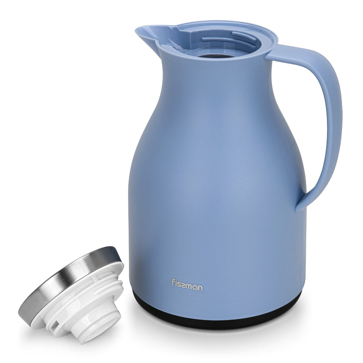 Fissman Vacuum Insulated Flask 1000 ML Blue With Pink Glass Liner