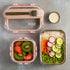 Beola Set Of 2 Glass Food Storage Containers With Silicone Protective Sleeve, 320Ml Blush Pink