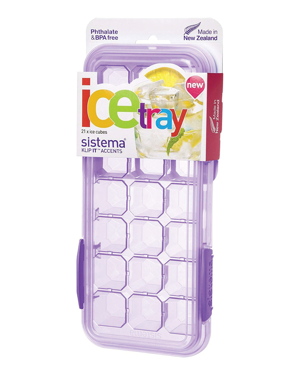Sistema Large Ice Tray Accents Klip It Purple