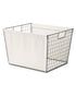 Whitmor Wire Tote with Canvas Sides 15 x 13 x 10 inch