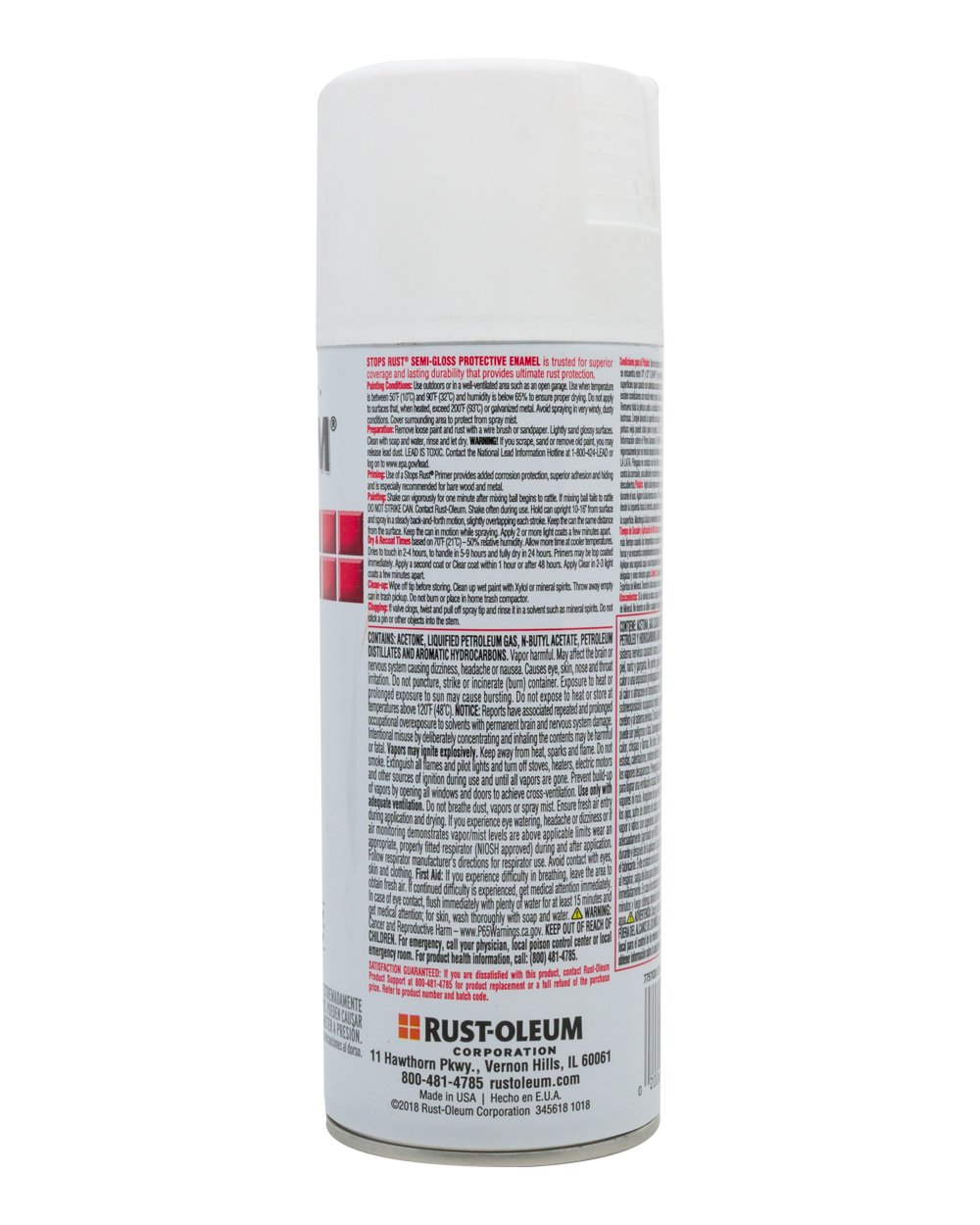 RustOleum Stops Rust Semi Gloss Protective Enamel White