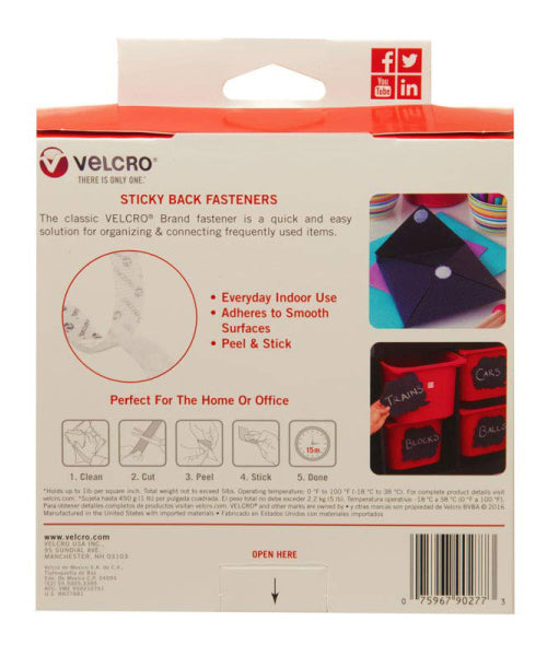 Velcro Tape 3/4inch X 15ft. White