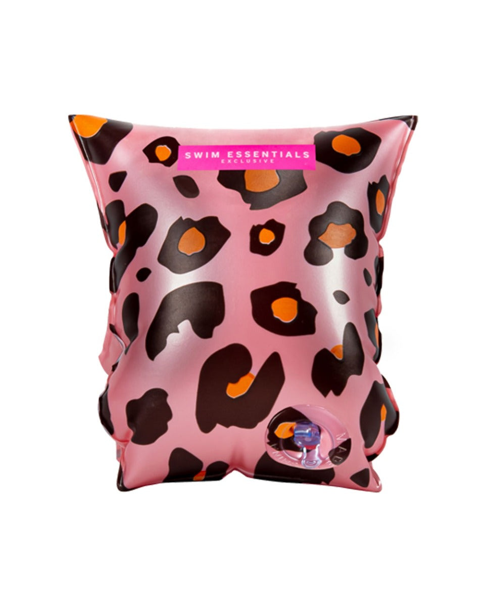 Swim Essentials Rose Gold Leopard Inflatable Swimming Armbands 2-6 years