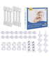 Sybils Childproofing 40pcs Home Safety Kit | 6 x Adjustable Latches | 10 x Corner Guards | 16 x Socket Covers | 8 x Switch Locks | Home Safeguarding and Baby Proofing | Ideal Gift For Newborns (Safety Kit 1)