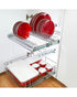 Tansel Pull Out Pantry Stainless Steel Wire Pull Out Plate Double Rack L 498 x H 100 x W 485 mm