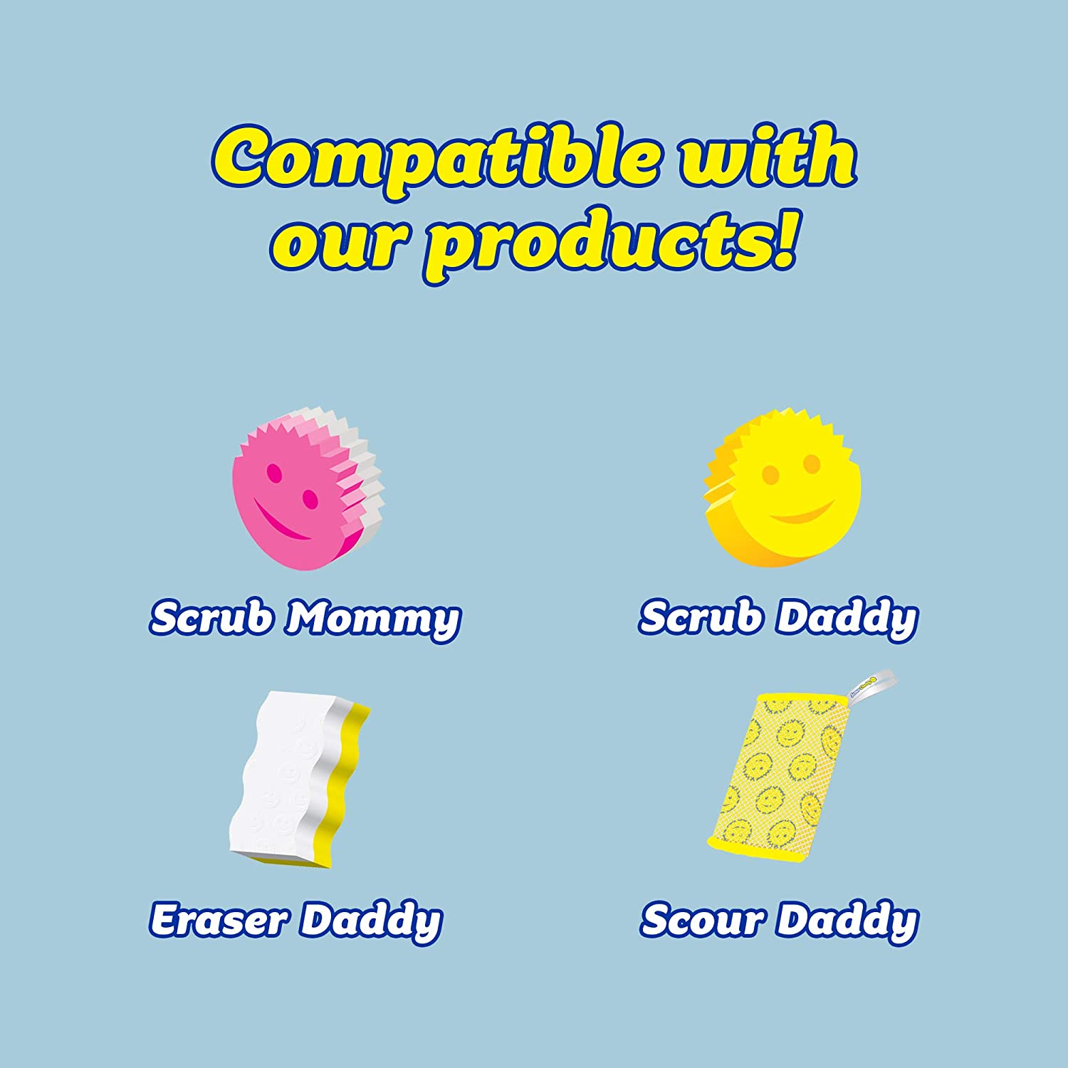 Scrub Daddy Sponge Caddy Holder With Suction Cups And Smart Storage