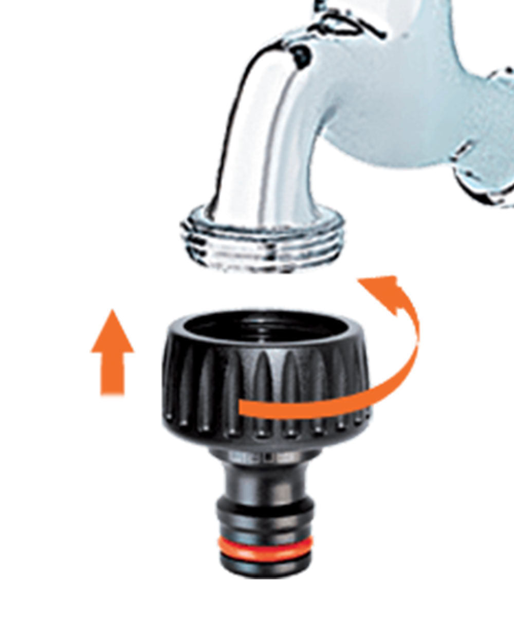 Claber 3/4 inch 20 - 27 mm Threaded Tap Connector