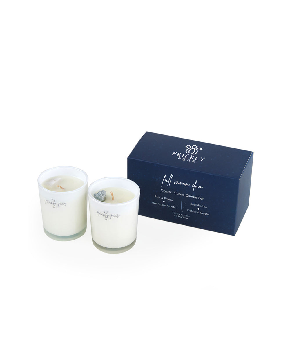 Prickly Pear Full Moon Crystal Candle Duo