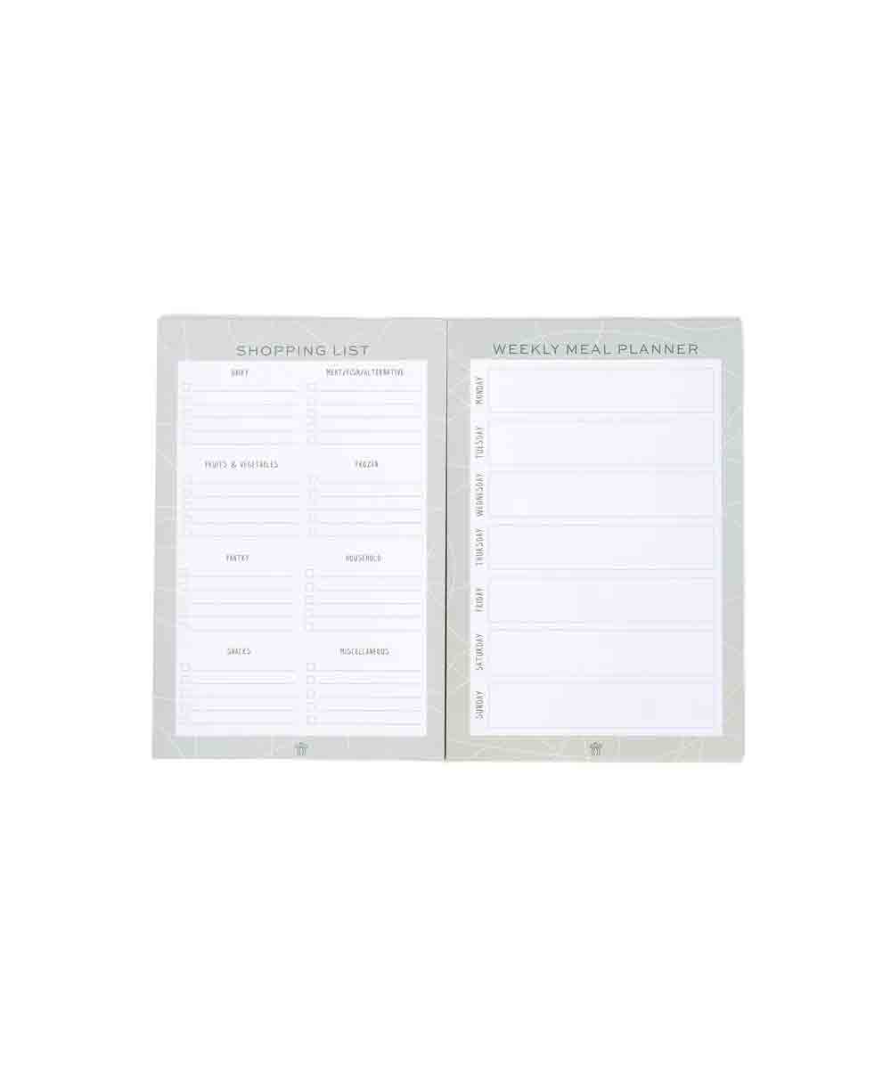 Prickly Pear Swirl Weekly Meal Planner & Shopping list with Magnetic Panel