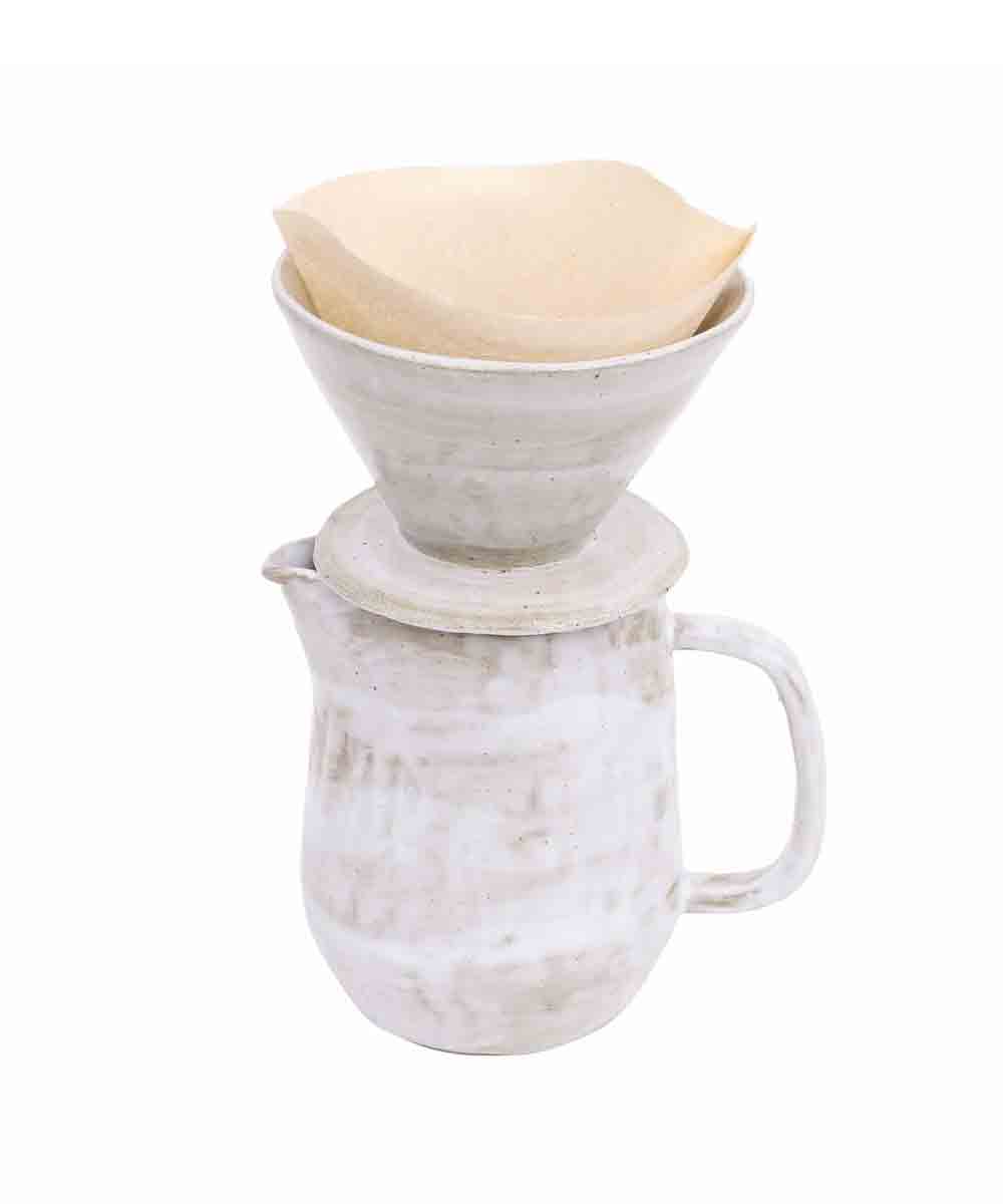 Prickly Pear Drip Coffee Set White Washed
