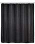 Wenko Shower Curtain 180 x 200 cm Black Anti Mould