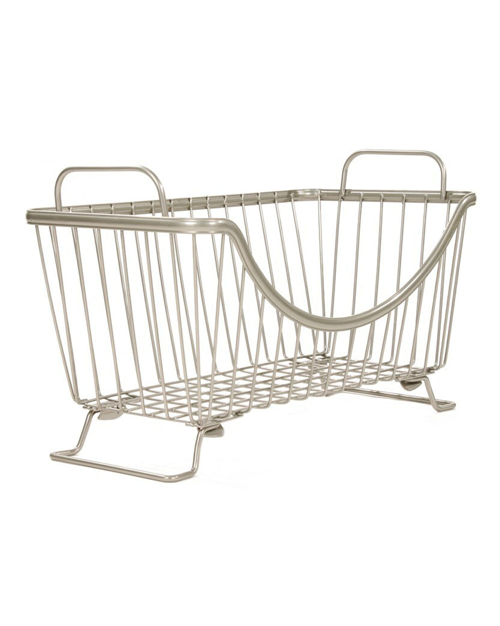 Spectrum Ashley Stacking Basket Satin Nickel Small