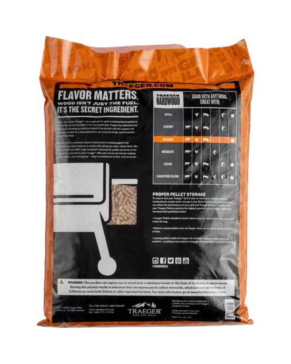 Traeger Hickory Bbq Wood Pellets 90Kg Bag