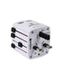 SKROSS World Wall Charger 4 Plug 2 Port 2.4A to Euro Plug USB Charger Adapter White