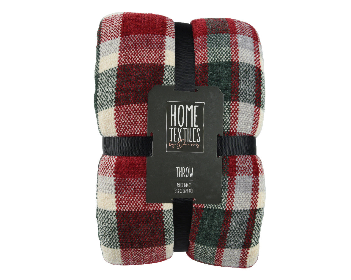 Homesmiths Throw Polyester Oblong Check