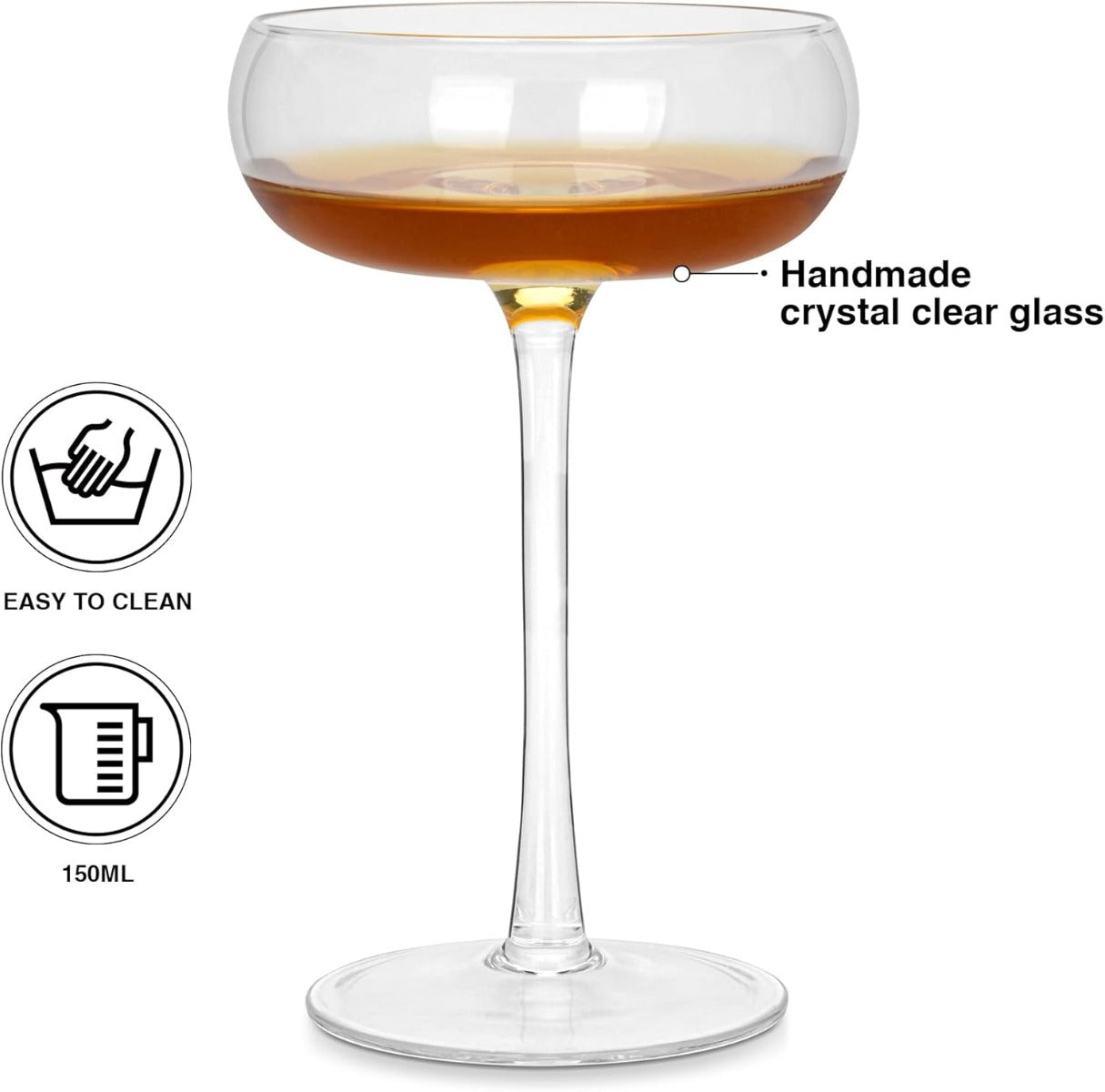 Fissman Set Of 2 Cocktail Glasses 150 ML