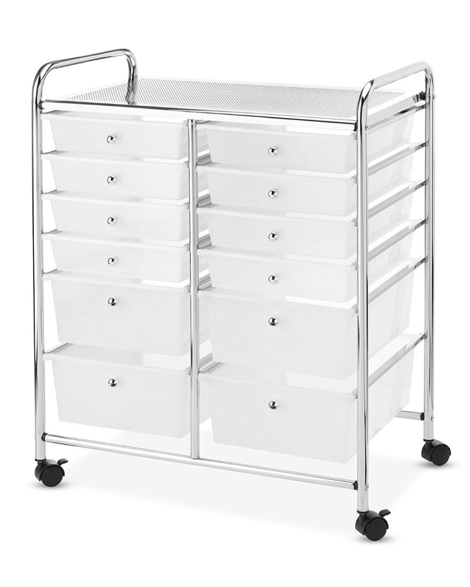 Whitmor Rolling Storage Cart with Drawers
