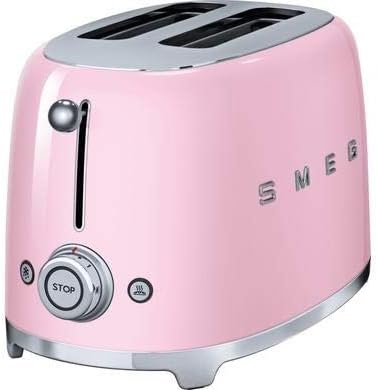 Smeg 2 Slice Toaster Pink