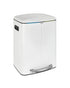 Wenko Pedal Bin Primo, Easy-Close, White 2 x 20 Liter