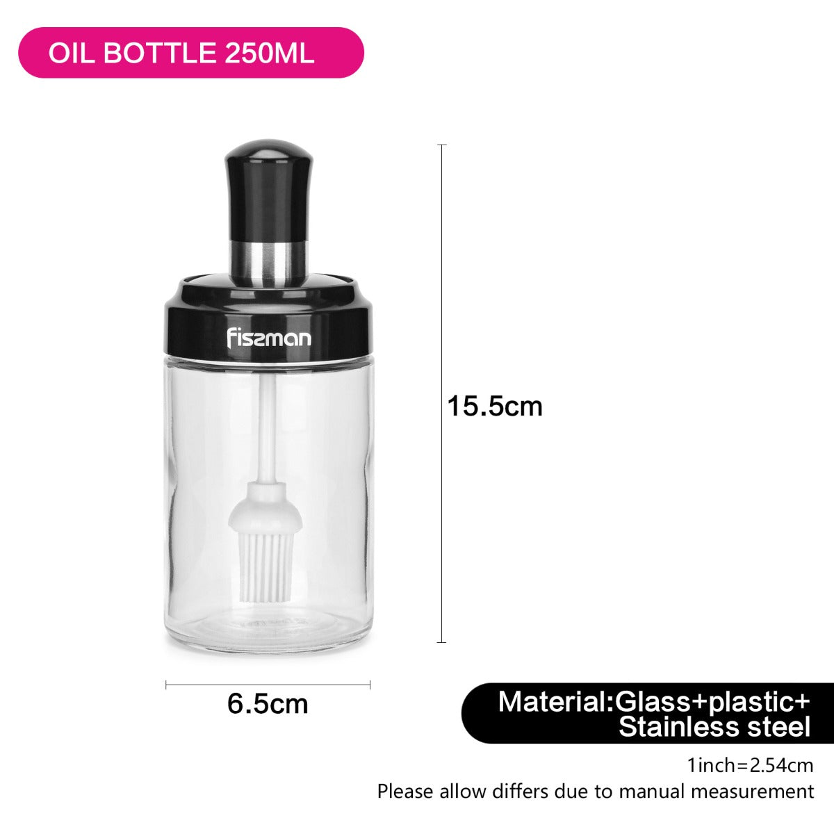 Fissman 250 ML Oil Bottle With Silicone Brush