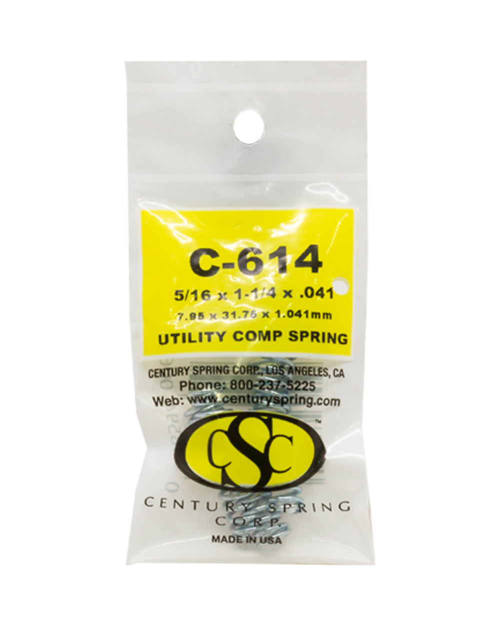 Utility Comprssn Spring 7.9 x 31.7 x 1.04 mm Pack of 4