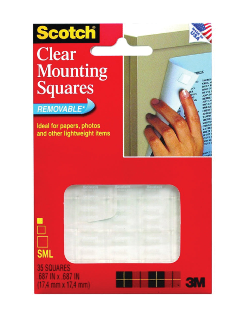 Scotch Mounting Squares Clear