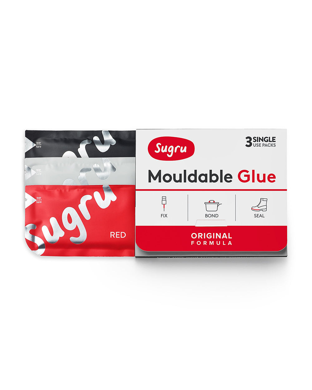 Sugru Multicolor Moldable Glue 3 x 5g