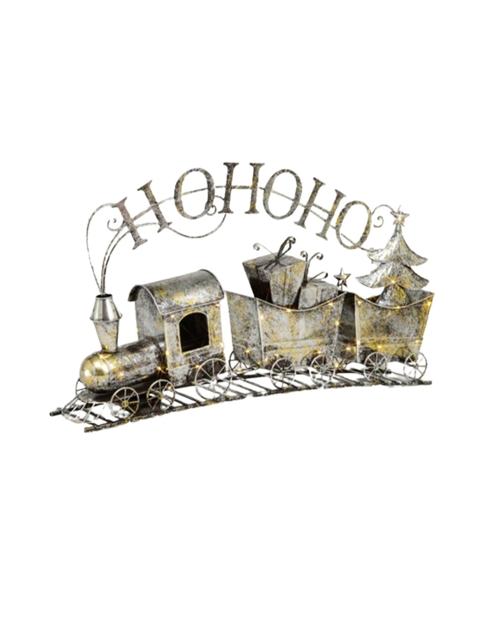 Swift 83cm Metal Train Hohoho Silver