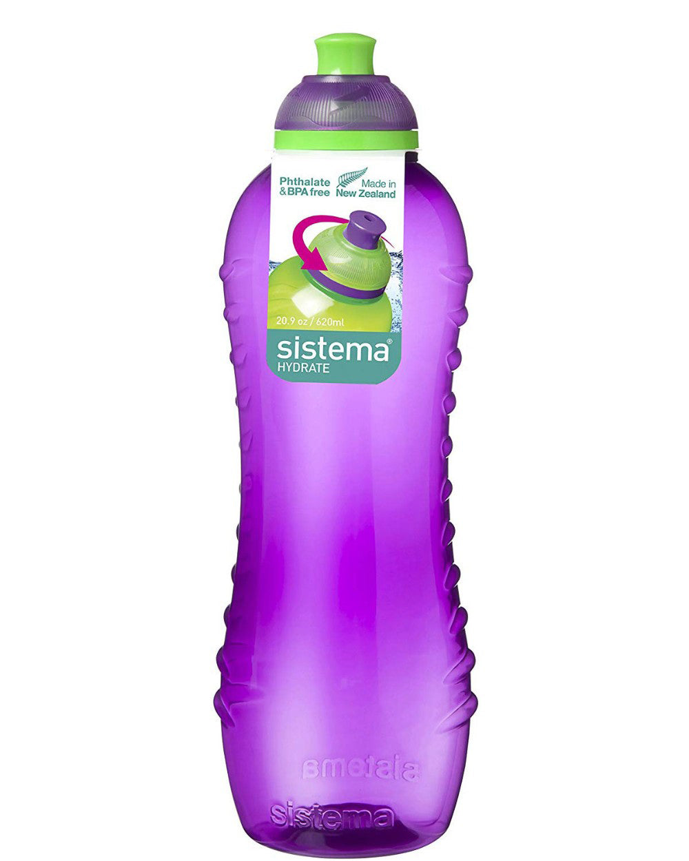 Sistema 620ml Squeeze Water Bottle Purple