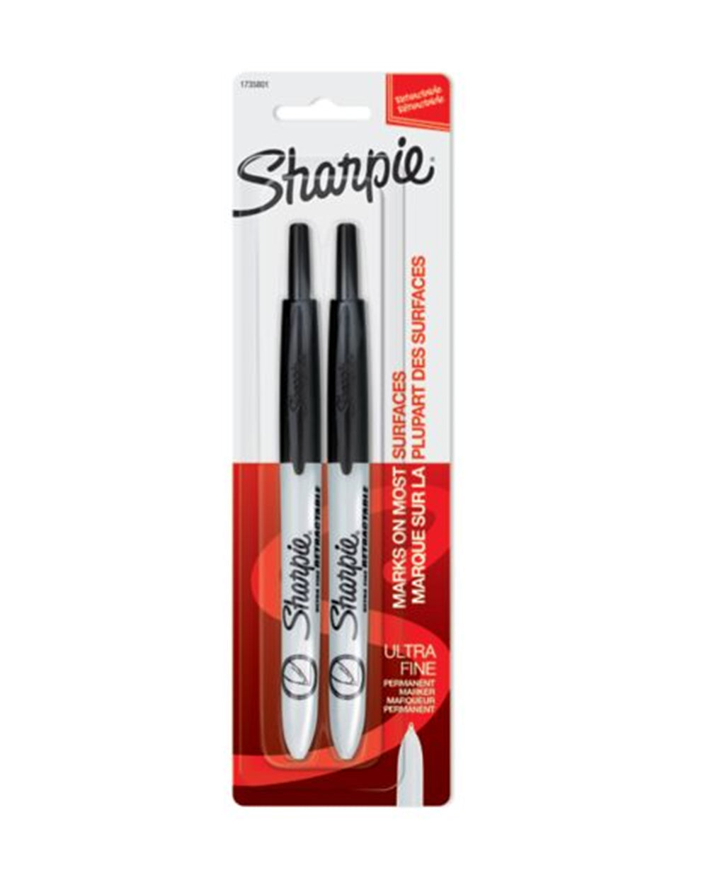 Sharpie Retractable Permanent Markers Ultra Fine Point Pack of 2