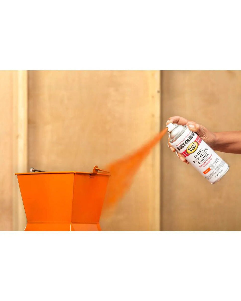RustOleum Stops Rust Gloss Burnt Orange Spray Paint 12Oz