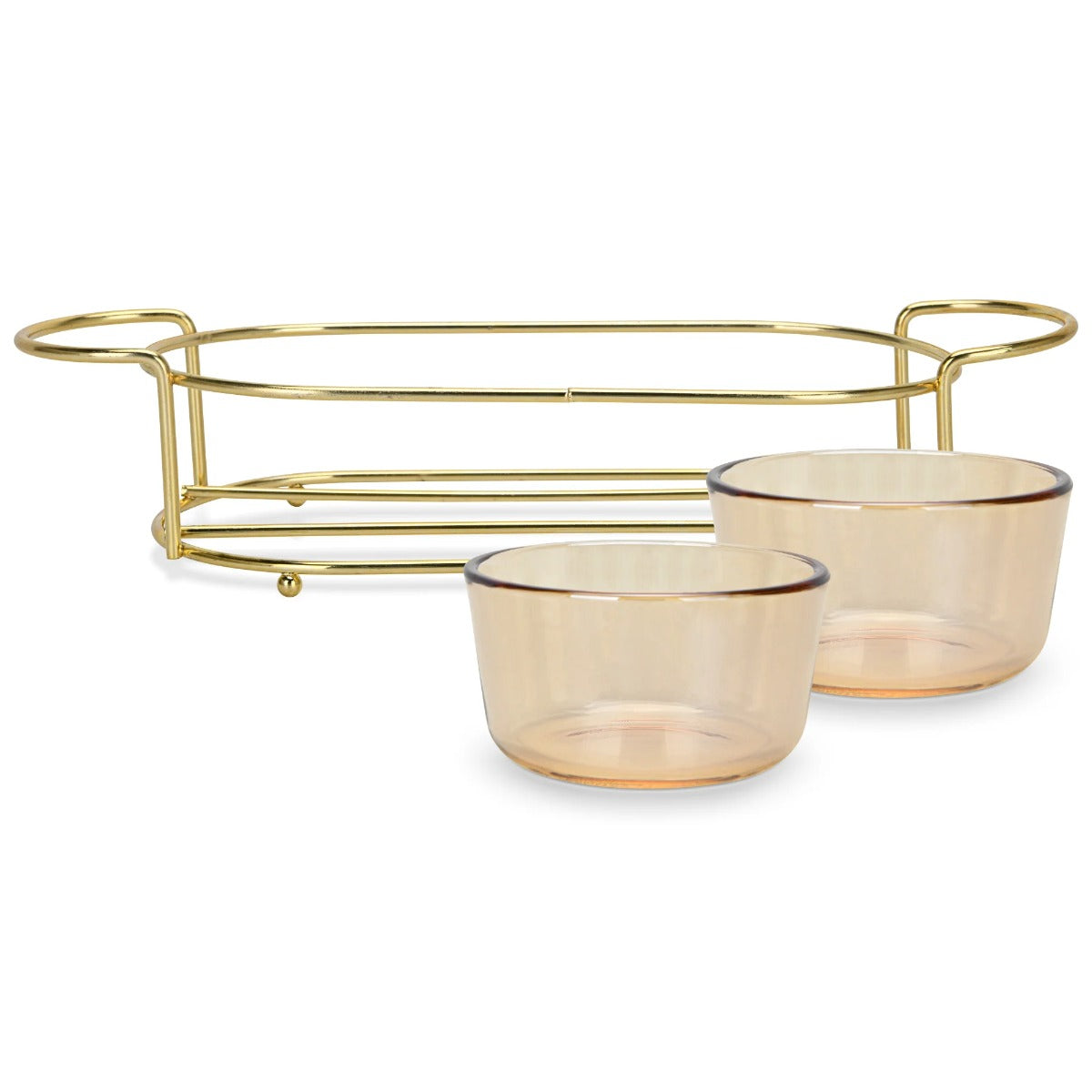 Fissman Set Of 2 Bowls 26 X 10.5 X 5.7 cm With Metal Stand