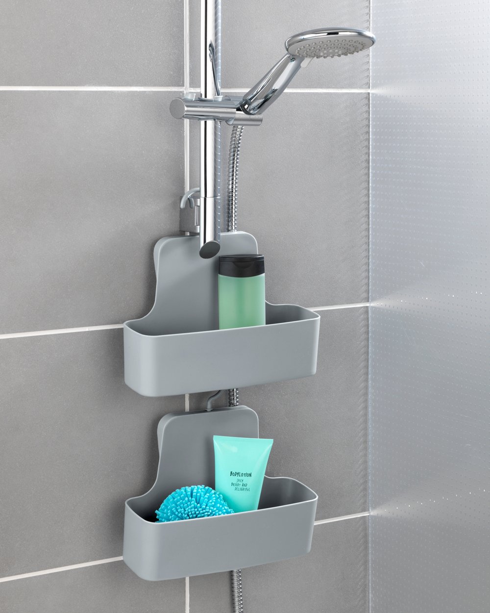 Wenko Shower Caddy Barcelona Grey