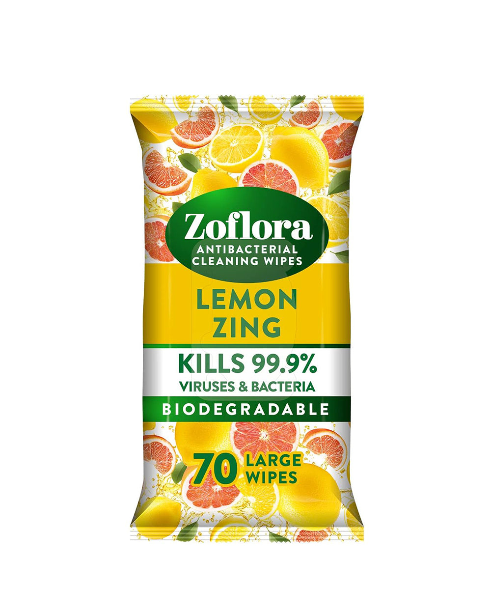 Zoflora Antibacterial 70 Wipes Lemon Zing