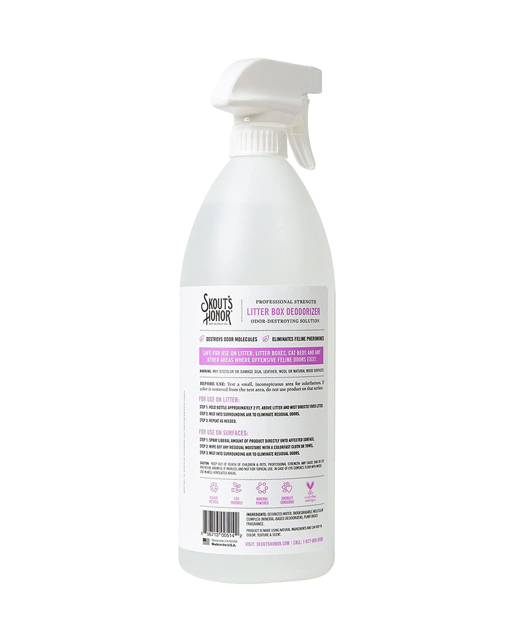Skouts Honor 1.03 Liter Litter Box Deodorizer Cleaning