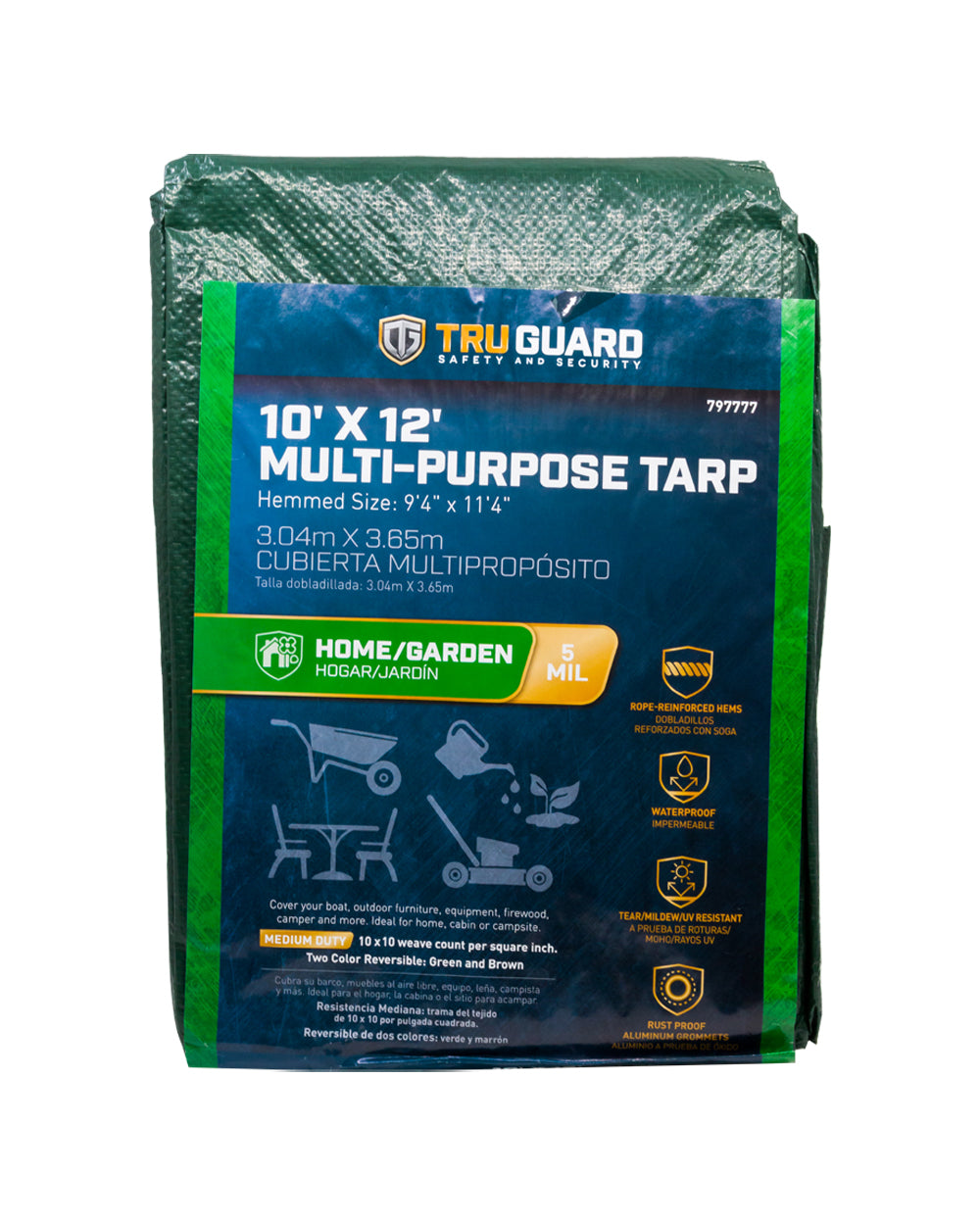 Tru-Guard Green & Brown Trao Cover 10 x 12 Foot