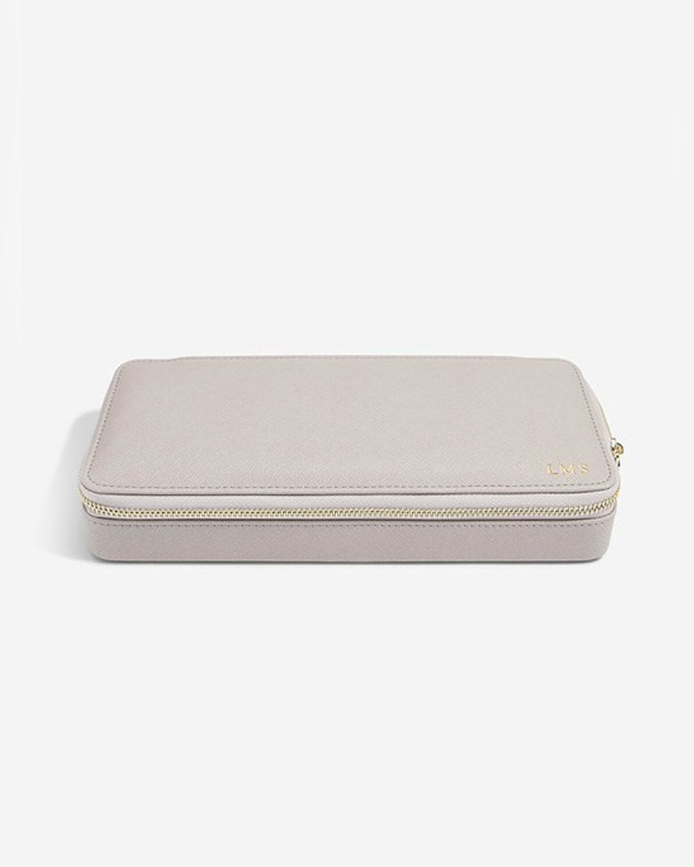 Stackers Sleek Necklace Zipped Travel Jewellery Box Taupe