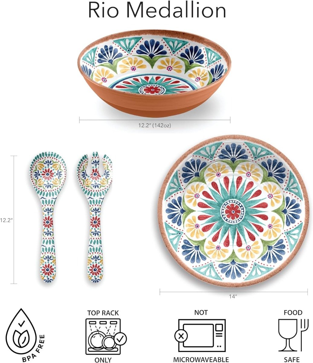 Tarhong Rio Medallion Round Platter 14 Inch