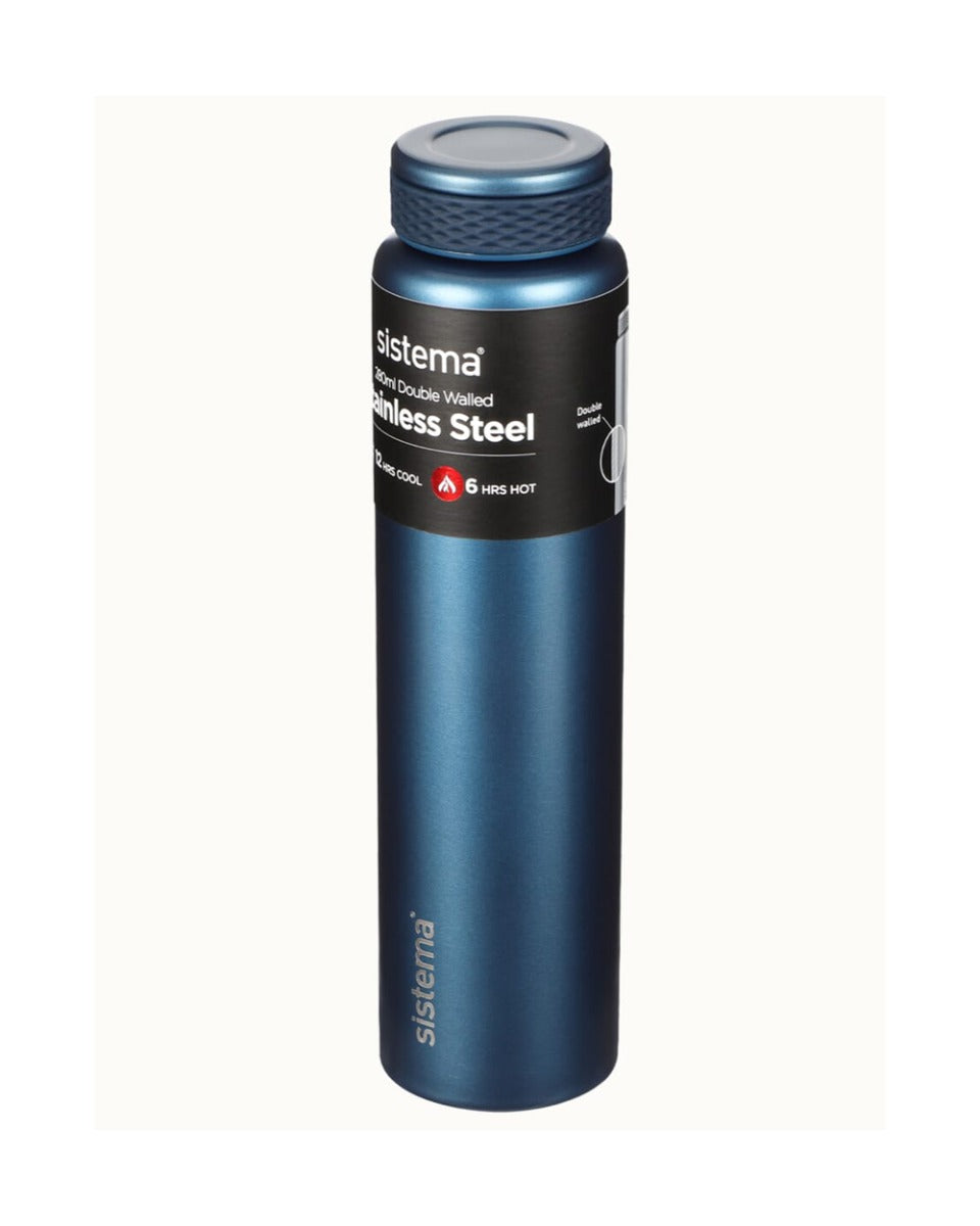 Sistema 280ML Chic Stainless Steel Bottle Blue