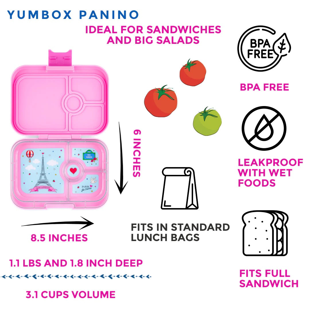 Yumbox Panino 4-Compartment Leakproof Bento Box Pink