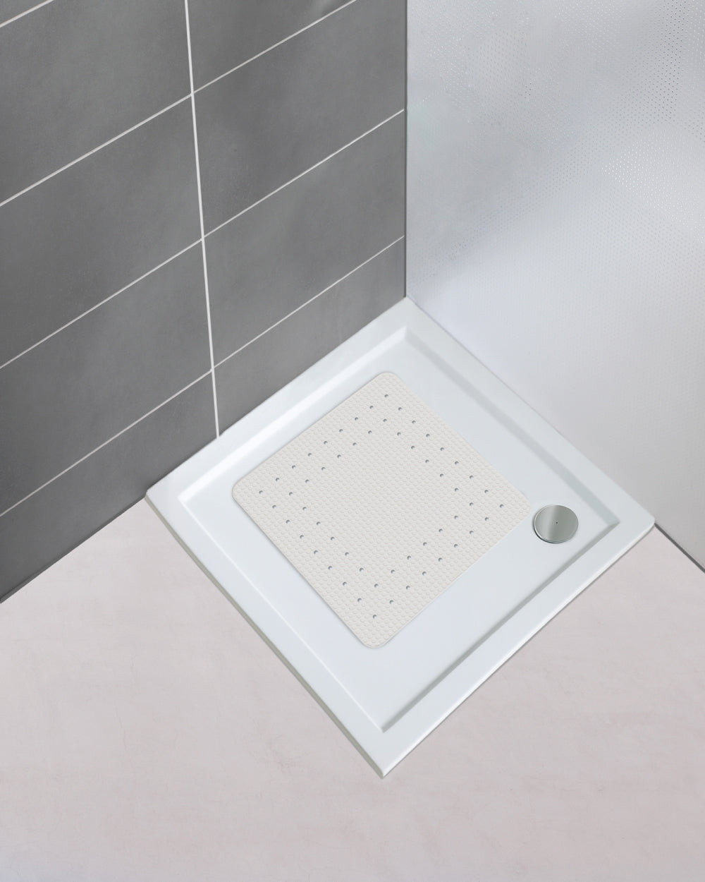 Wenko Shower Mat Mirasol White 54 x 54 cm