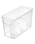 Inter design Crisp Divided Bin 6 X 14 X 8 inch Clear & Matte White