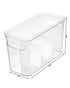 Inter design Crisp Divided Bin 6 X 14 X 8 inch Clear & Matte White