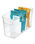 Inter design Crisp Divided Bin 6 X 14 X 8 inch Clear & Matte White