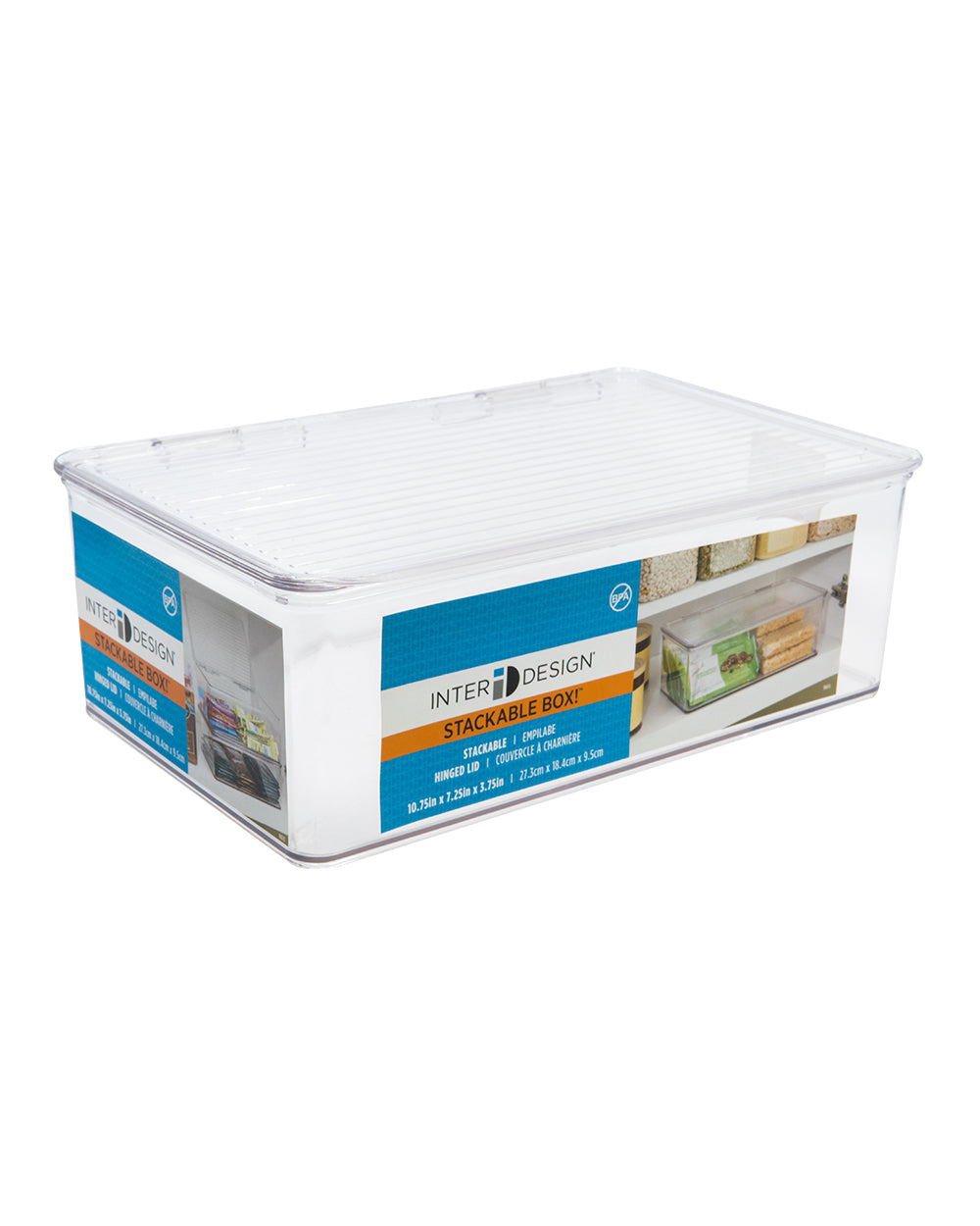 Inter design Kitchen Binz Stackable Box 7.1 X 10.7 X 3.7 inch Clear