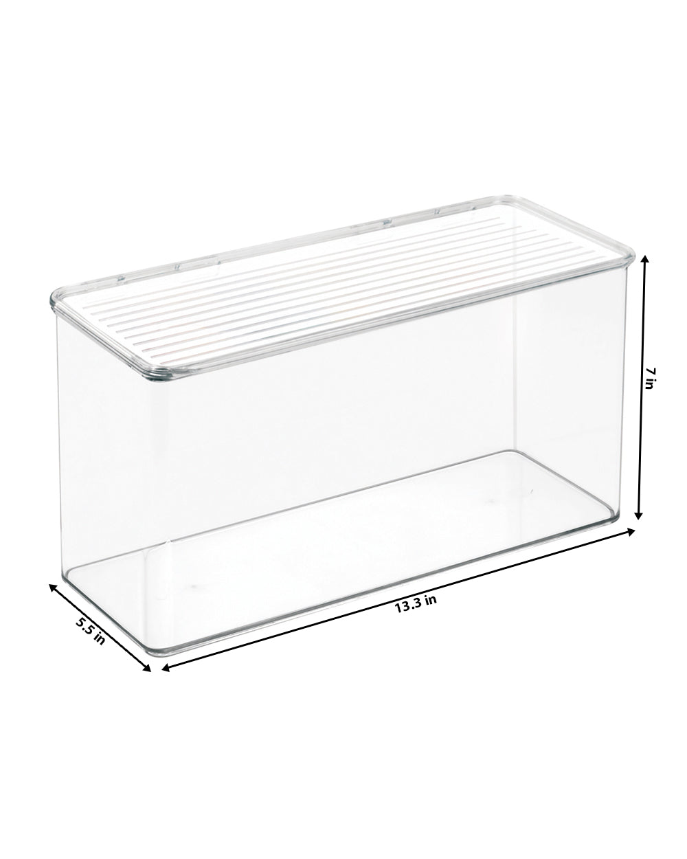 Inter design Kitchen Binz Stackable Box 5.5 X 13.3 X 7 inchClear