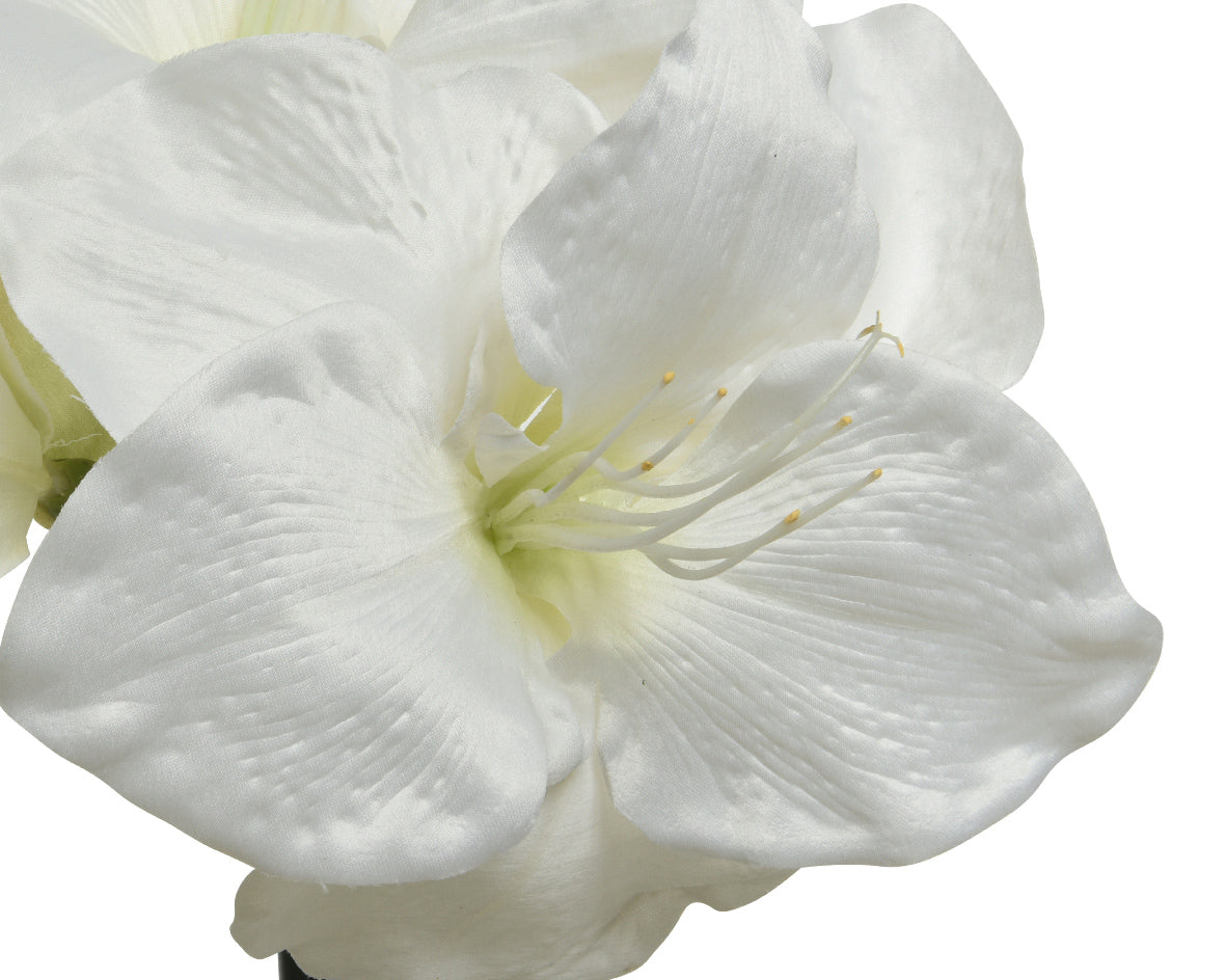 Homesmiths Flower Amaryllis On Stem Polyester White