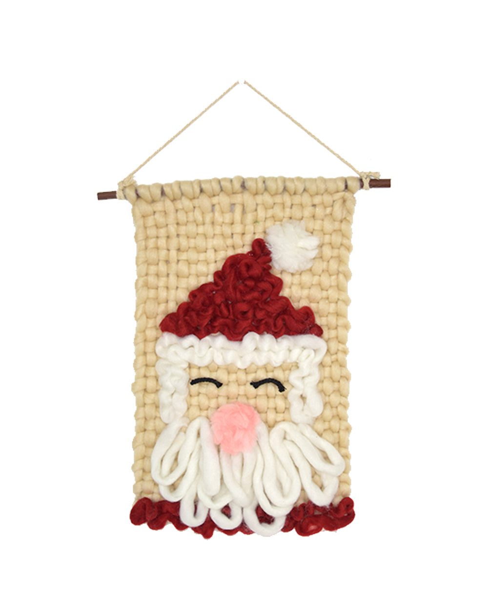 Homesmiths Christmas Santa Claus Face in Beige Wool Door